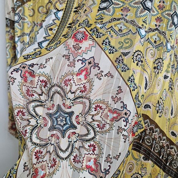 UMGEE Small/Medium Multicolor Boho Metallic Open Front Kimono Duster Topper - Picture 10 of 10